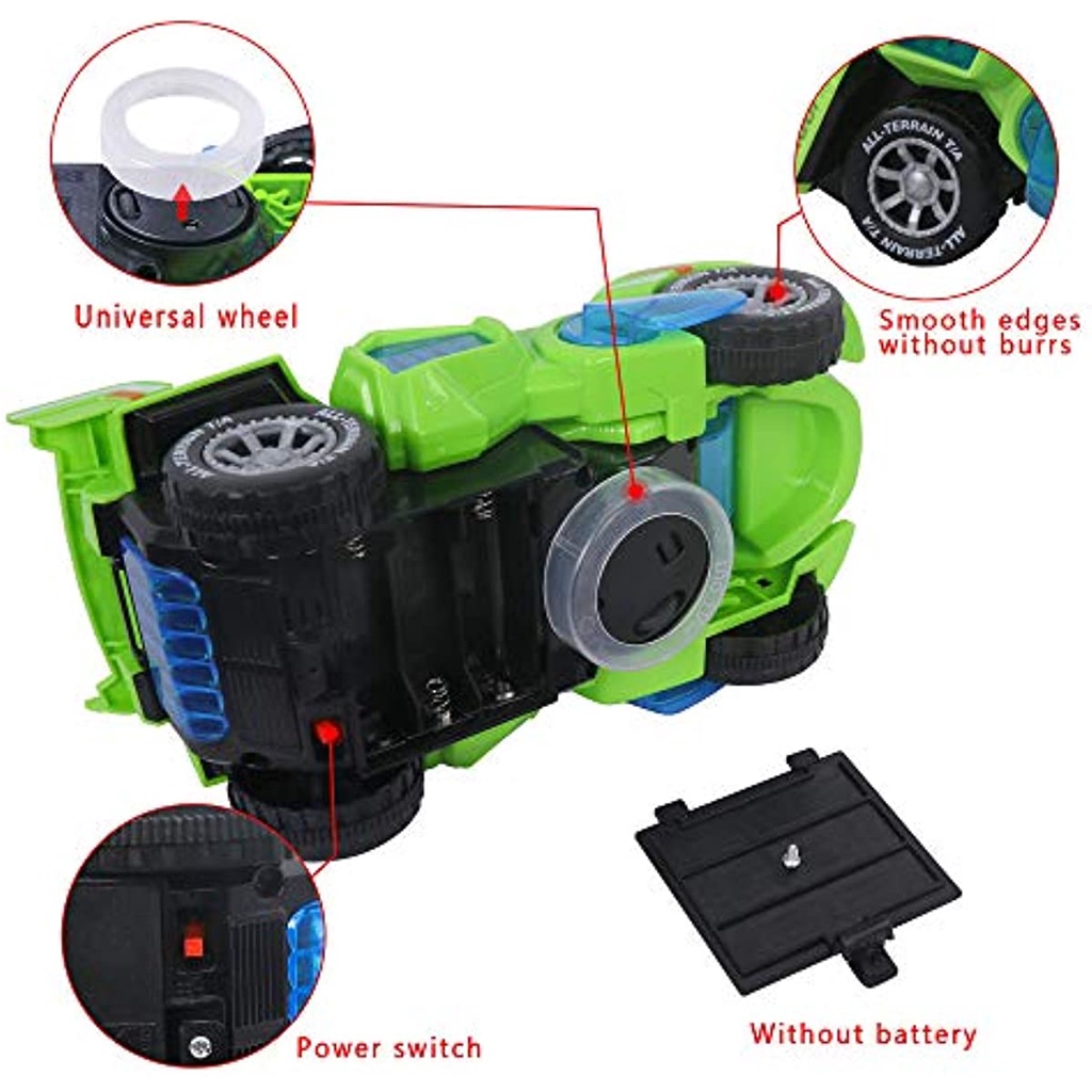 Mainan Mobil Transformasi Dinosaurus Dengan Lampu LED + Musik Untuk Anak Laki-Laki 3-6 Tahun