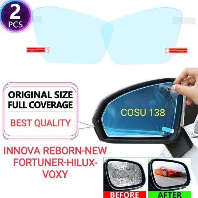 Kaca film Spion Anti fog embun kabut air Innova Reborn Fortuner Hilux