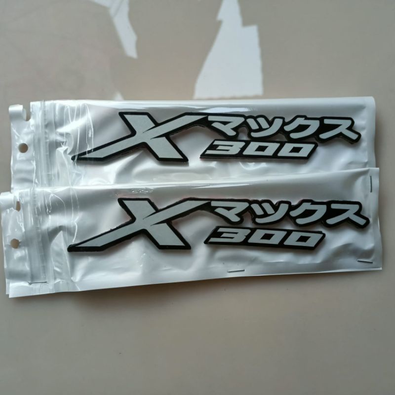 Emblem yamaha xmax 300 logo japan timbul 3D warna lengkap sepasang