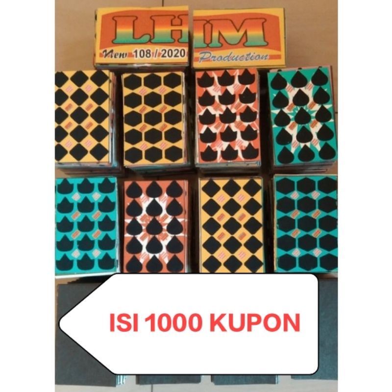 Gosokan merk LHM 15 titik sudah terpotong Rapi paket 1000kupon