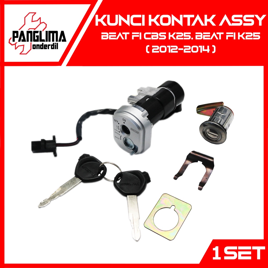 Kunci Kontak Set Plus Jok Beat FI Lama-Old CBS-K25 2012-2014 Key Assy-Asy-Jog