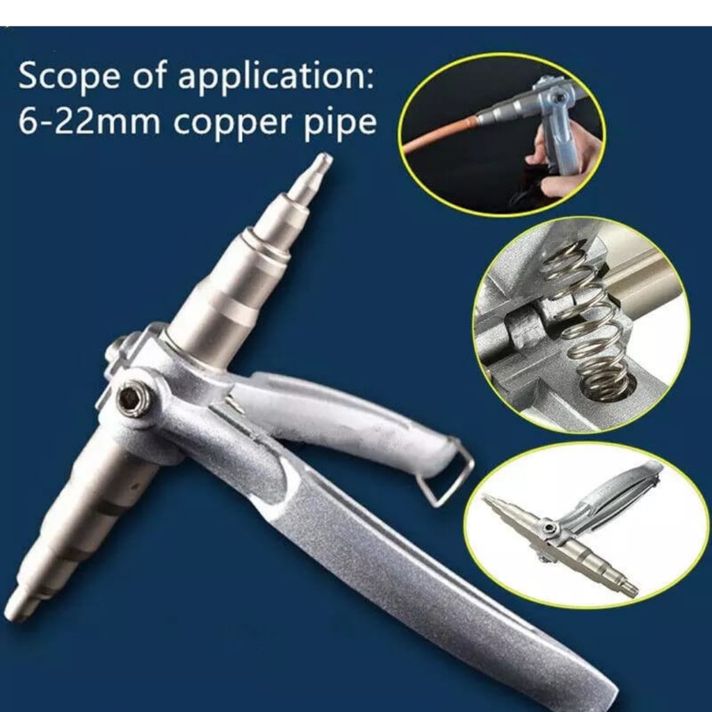 Tube Expander Swaging Tool Pipa AC Flaring Tool Hand Swaging Tool diameter 6-22mm Alat Pembesar Lubang Pipa Tembaga