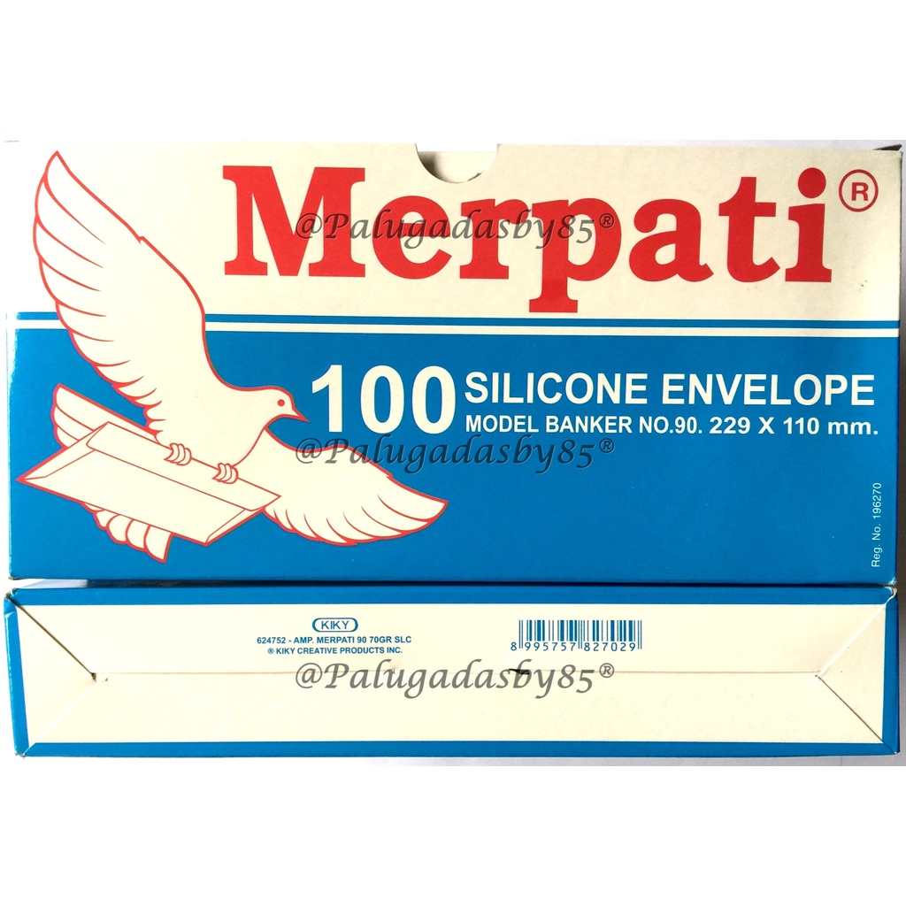 

Amplop Merpati 90 Perekat 70 Gram (1 Pak Isi 100 Lembar) 23 x 11 Cm / Merpati No.90 / Amplop Kabinet / Amplop Kiky 90/ Amplop 90 / Kiky Amplop / Merpati Amplop / Amplop Putih Merpati