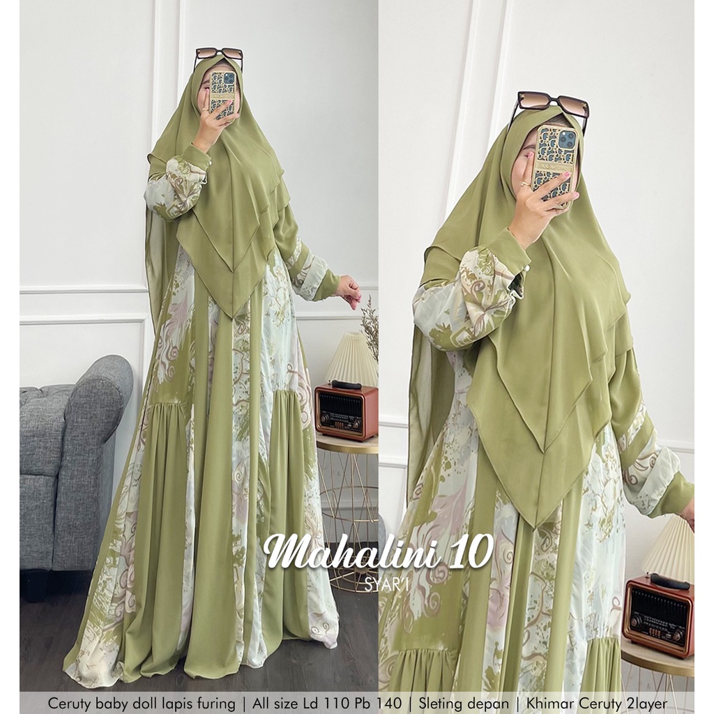 Khadijah Humaira Gamis Syari Ceruty Babydoll Mahalini10