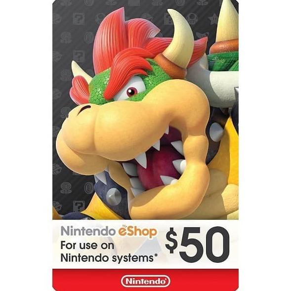 Nintendo eShop Card Network USA US Wallet 50 USD Dollar Dolar $50