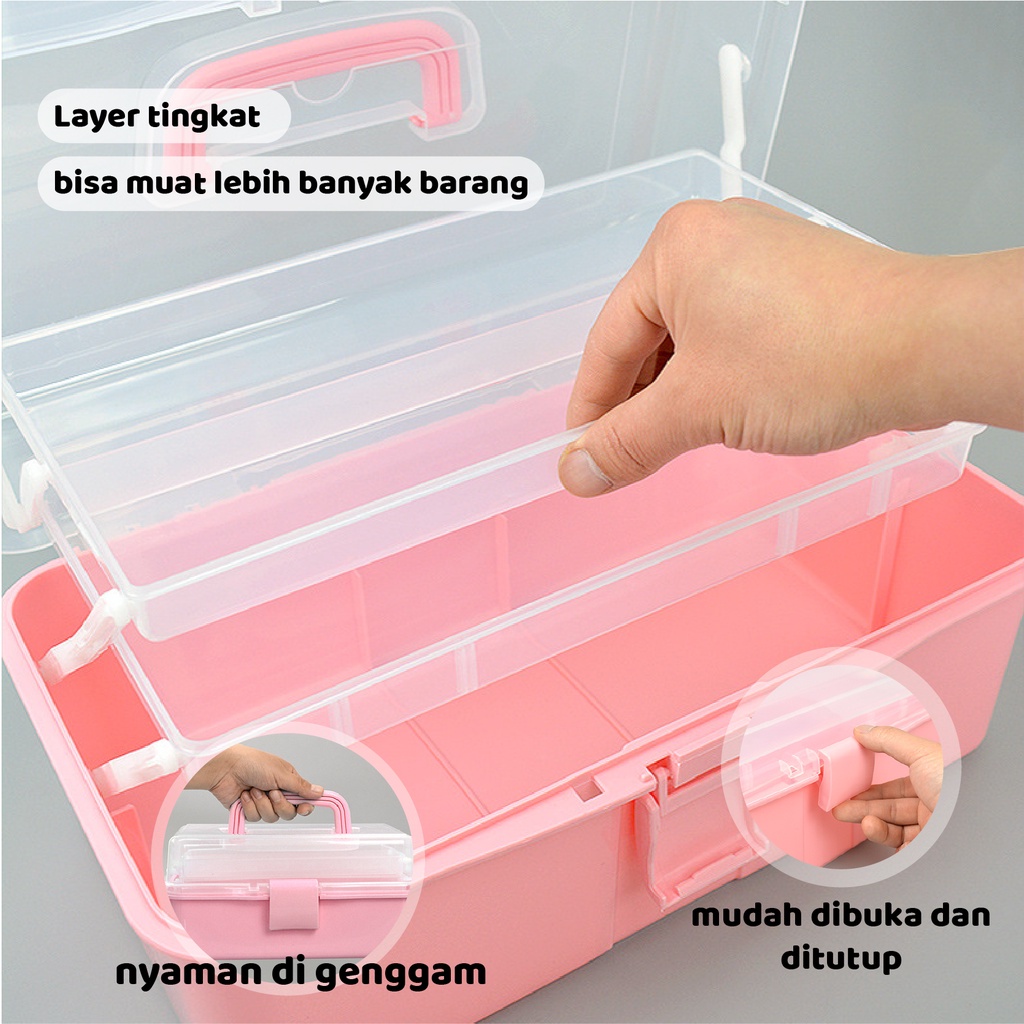 Pretty Box storage / Tempat kuas nailart makeup / Rak kosmetik / Rak makeup