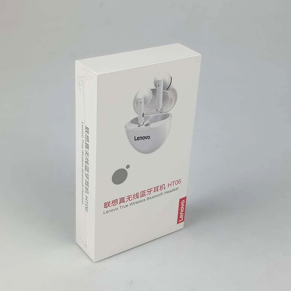 Lenovo TWS Earphone True Wireless Bluetooth 5.0 with Charging Dock - HT06 - White