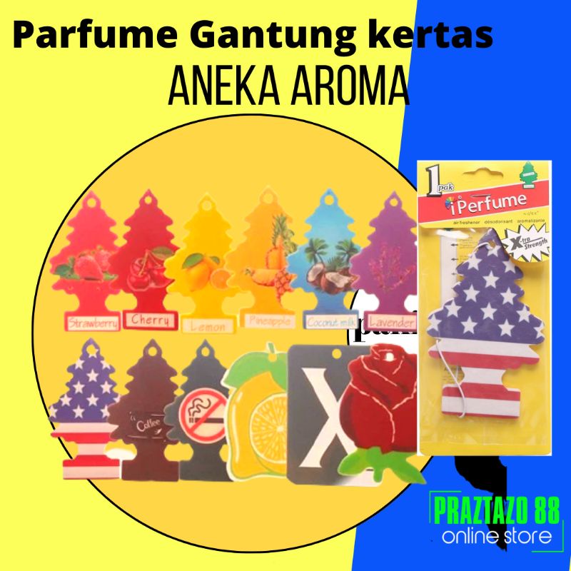 Parfum Kertas Gantung Pengharum Pewangi Ruangan Mobil Aneka Aroma