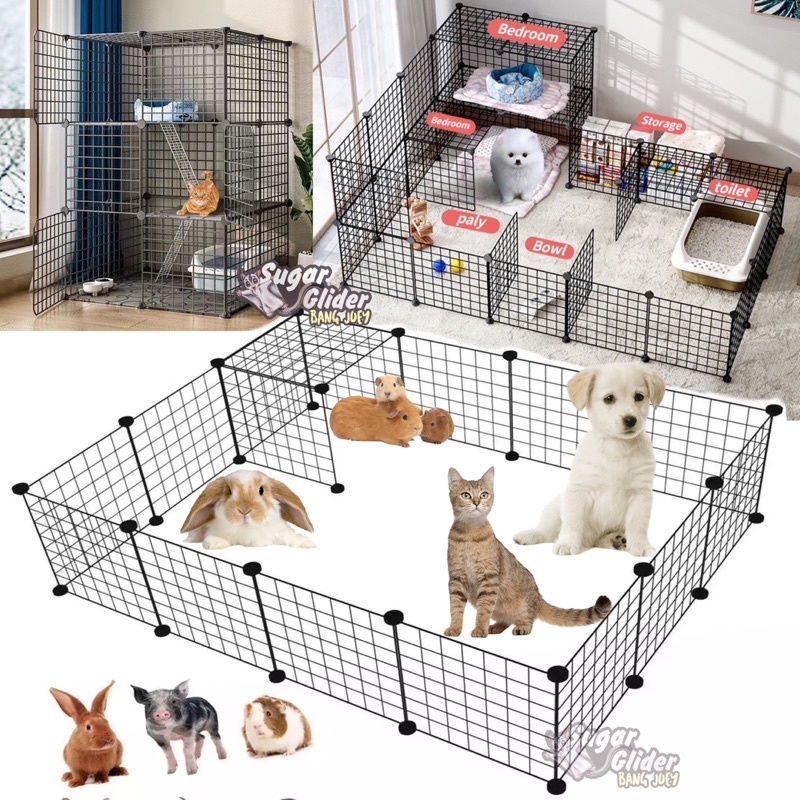 KANDANG PAGAR TINGKAT PALYGROUND PLAYPEN DIY KUCING ANJING MARMUT KELINCI MUSANG LEMARI DIY COSTUM