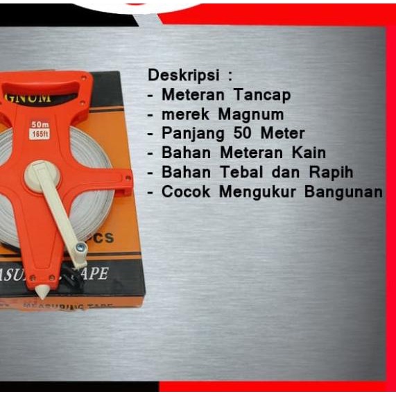 meteran 50 Meter | Meteran Roll 50 Meter | Meteran Tancap