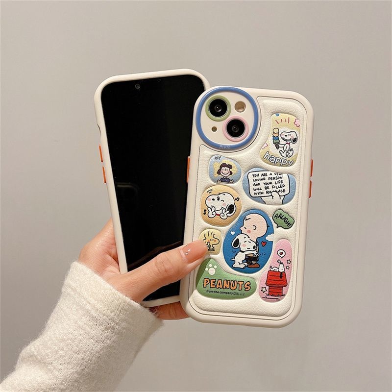 Soft Case Hp Gambar Snoopy Untuk IPhone 12 / 13 / 14 / 11promax Ggfhh