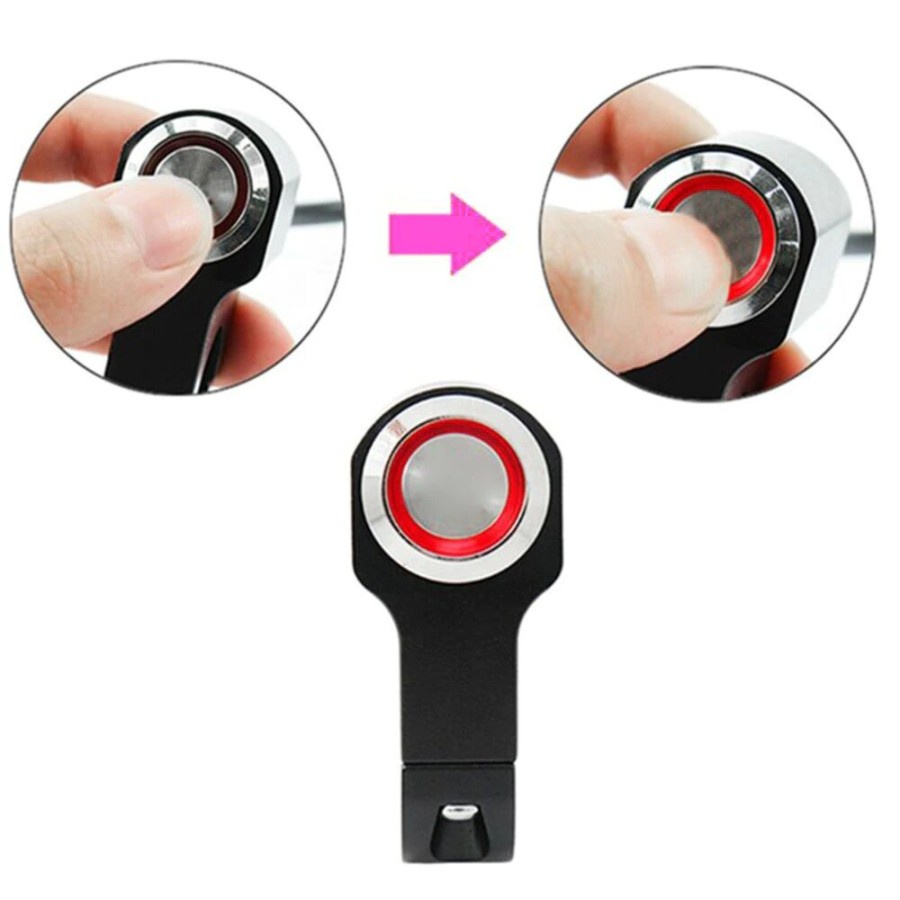 Tombol On Off Saklar LED Stainless Stang Motor Metal Besi Push Button Waterproof