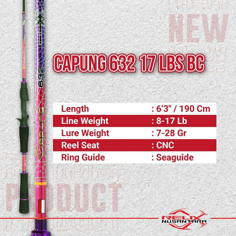 Joran Capung 632 17lb BC | Free Packing Pipa