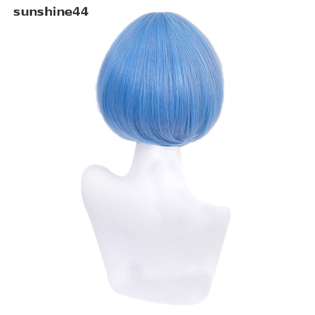 Sunshine Wig / Rambut Palsu Karakter Kartun Anime Maid Warna Biru Untuk Cosplay