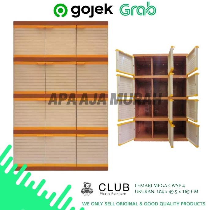 

LEMARI PLASTIK CLUB 12 PINTU/ LEMARI PLASTIK MEGA CWSP 4 JUMBO SERBAGU stock ready