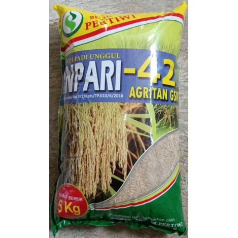 BENIH PADI UNGGUL INPARI 42 AGRITAN GSR PERTIWI 5KG
