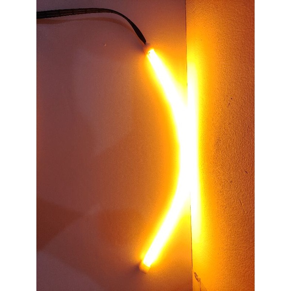 Sepasang LED Alis DRL Fleksibel Grade A tanpa bintik waterproof senja sein running