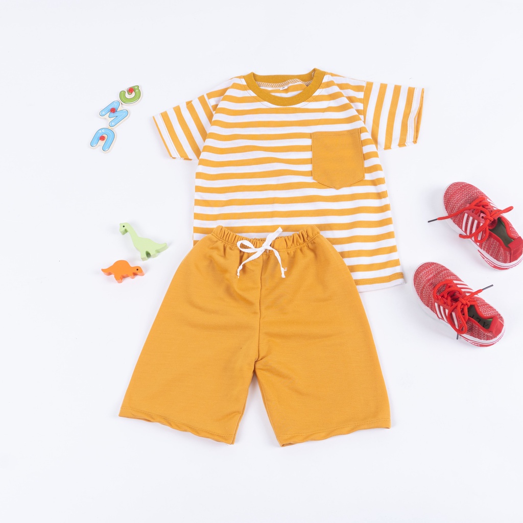 ZASKIYA - SETELAN ANAK SALUR| SET KIANO SALUR KIDS | SET STRIPE 1-4 TAHUN