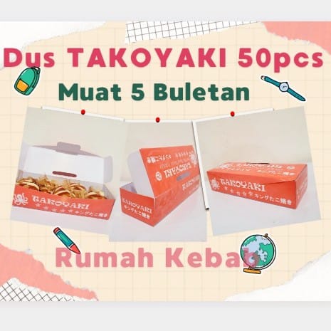 Dus Takoyaki Kemasan Takoyaki Dus Takoyaki Panjng 17 cm- 50pcs