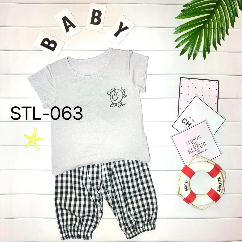 Baju Set ANAK 2-4Tahun 100%Cotton-Setelan Anak Lengan Pendek-Breathable Dan Tidak Panas