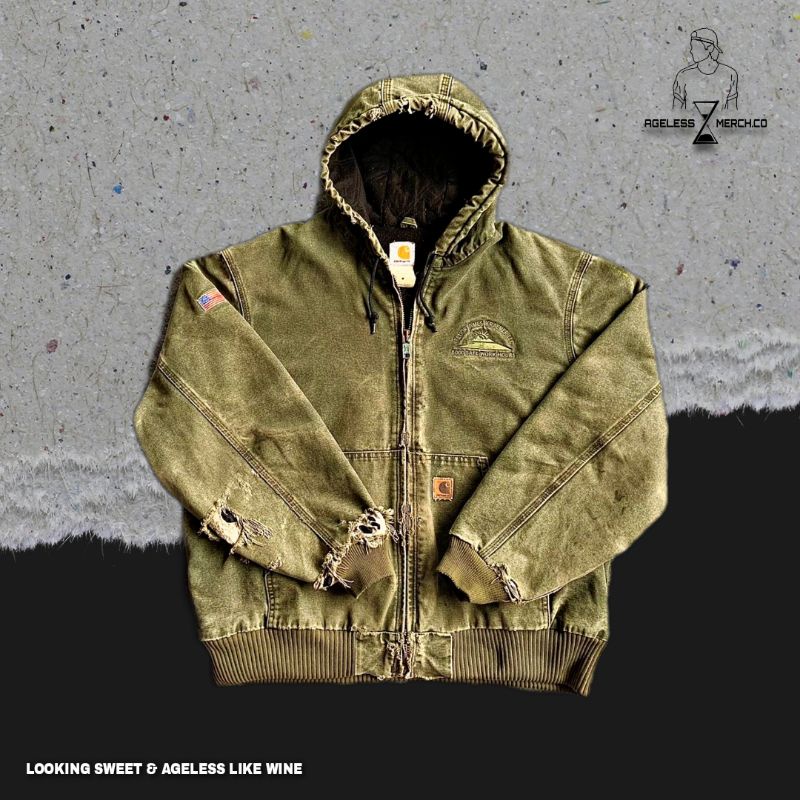 Jacket Active Carhatt 90s Green Moss Rare by Ames Kraemer LLC Vintage