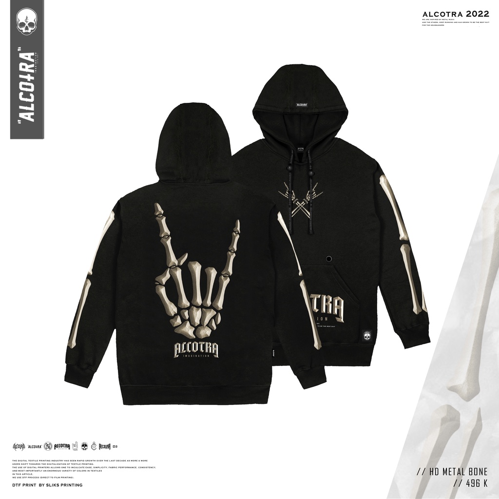 HD MTL BONE // HOODIE METAL BONE ALCOTRA