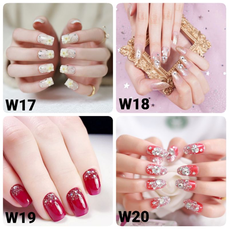 Fake Nails/ Kuku Palsu/ Wedding Fake Nails/ Kuku Palsu Pengantin/ Bride/ Nail art/ Kuku Palsu Murah