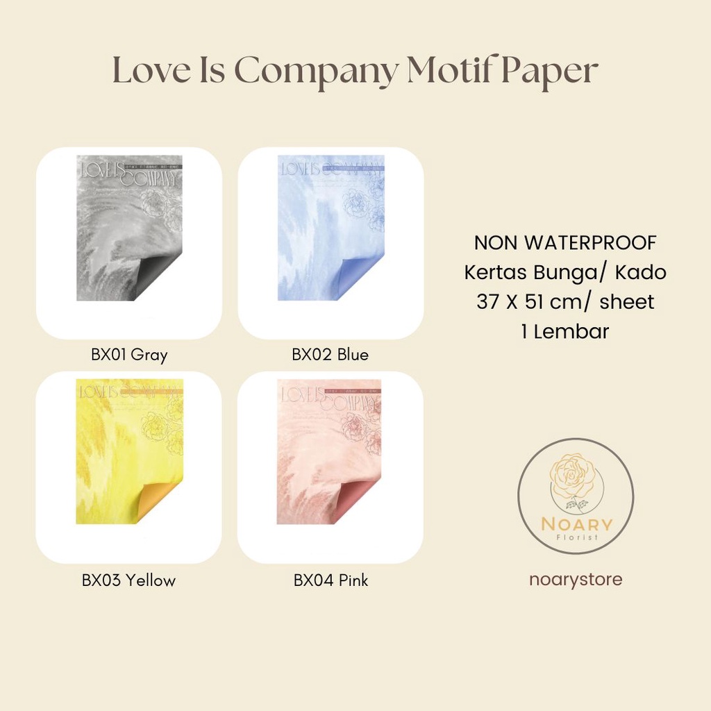 LOVE IS COMPANY MOTIF PAPER CELLOPHANE