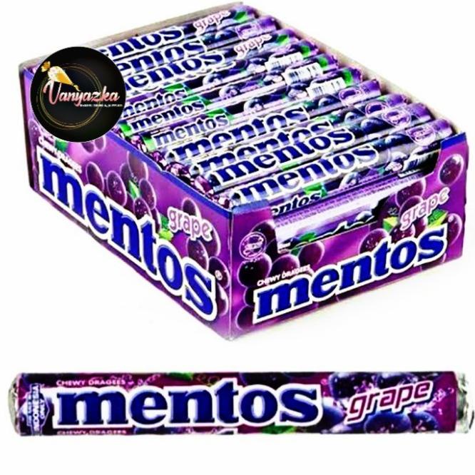 

Discount Permen Mentos Grape/Anggur 1 Box isi 14roll x 29gr /PERMEN LUNAK/PERMEN VIRAL/PERMEN MILO/PERMEN YUPI/PERMEN JADUL/PERMEN KARET