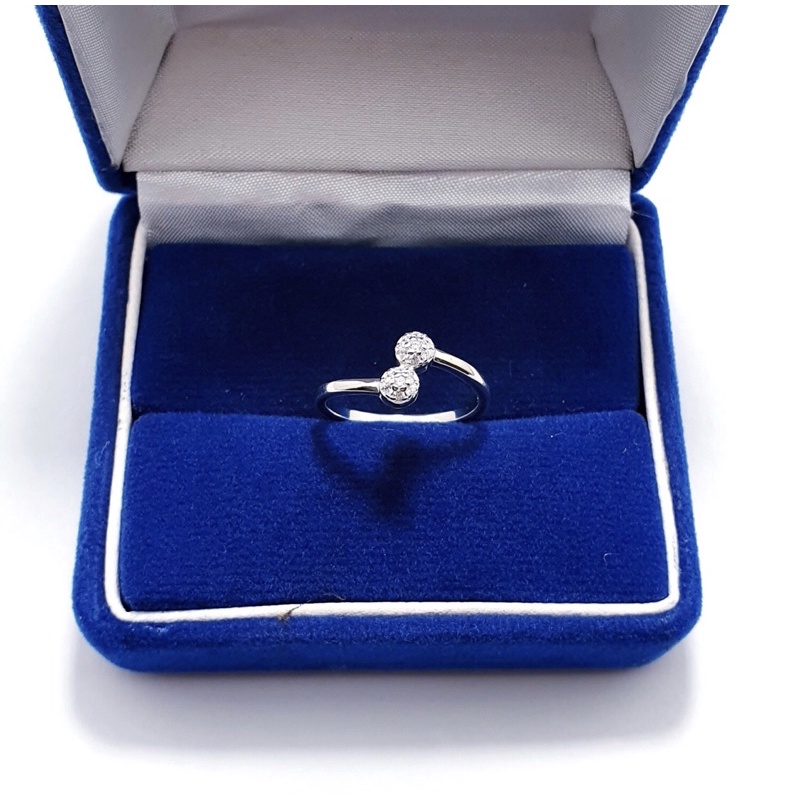 Cincin cewek cincin simple cincin Korea cincin perak 925 lapis emas putih S473