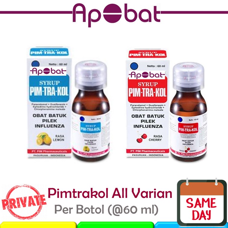 - ApObat - PIMTRAKOL SIRUP Obat Batuk Pilek Anak Syrup Botol 60 ml Flu Pintrakol Pintrakool Lemon Ch