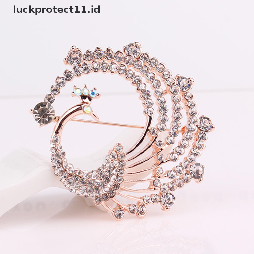 // Fashion hot// Kristal Merak Hewan Korsase Perjamuan Dekorasi Wanita Syal Bros Pin Perhiasan.