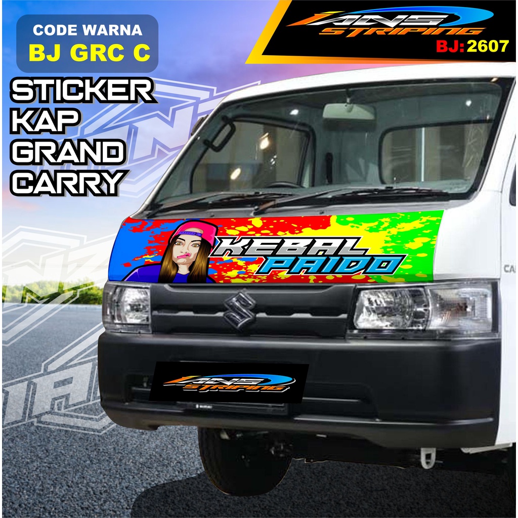 STICKER VARIASI KABIN DEPAN MOBIL CARRY / STIKER KAP DEPAN MOBIL GRANMAX PICK UP / STICKER TERBARU L300