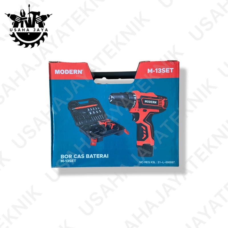MODERN M-13SET Bor Baterai/Cordless Drill - 12V