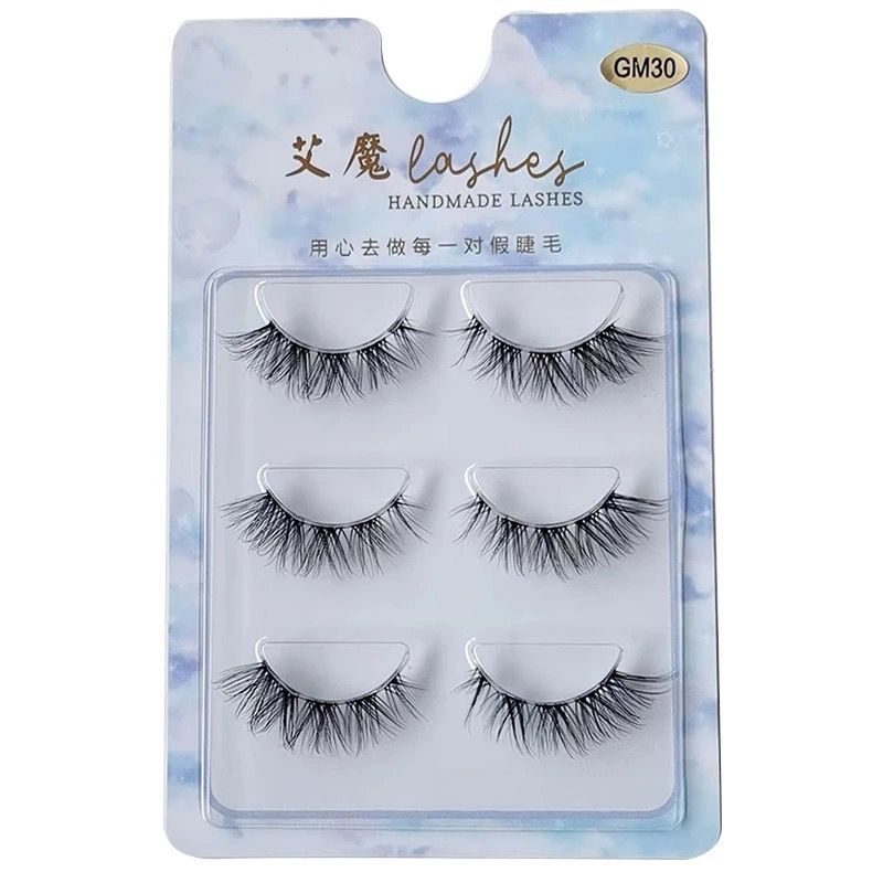 F117- FAIRY THICK 3PASANG Mink Eyelashes Invisible Band Lash Extension Natural False Eyelashes Cross Cluster Fairy 3D Faux Big Eye Long Fake Lashes