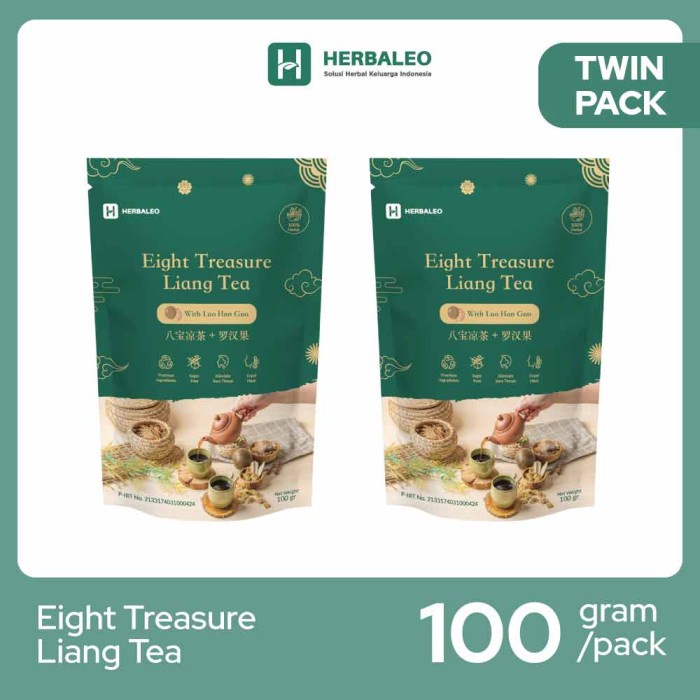 

TWINPACK- EIGHT TREASURE LIANG TEA WITH LUO HAN GUO