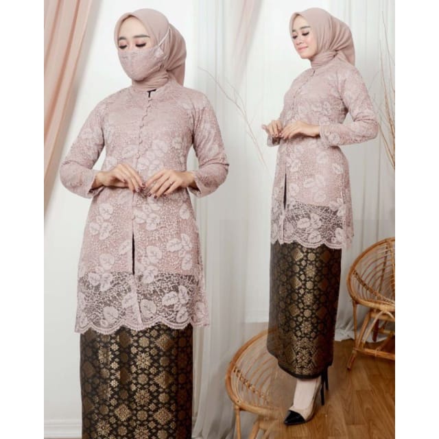 Ready Setelan Tunik Brukat Kancing dan Songket//Set Kebaya Modern//Kebaya Kancing Seribu//Seragam Pesta//Set Tunik//Kebaya Busui//Pakaian wanita/kabaya wanita dewasa/kebaya wisuda/kebaya kondagan