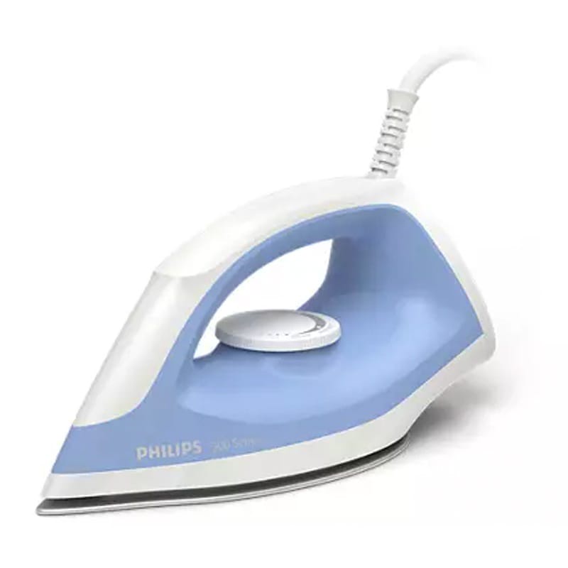 PHILIPS Setrika Kering DST0510/20 - Biru Dry Iron DST 0510 / 20 Gosokan Baju Pakaian Kain DST0510 Tapak Non Stick Anti Lengket