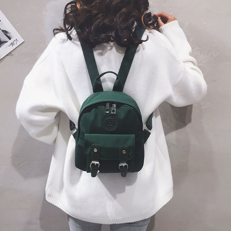 ஐ☒㍿Seraser Versi Korea Harajuku Kanvas Ransel Tas Kecil Wanita 2022 Baru Diagonal Cross All-Match Mahasiswa Tas Mini Tas Ransel