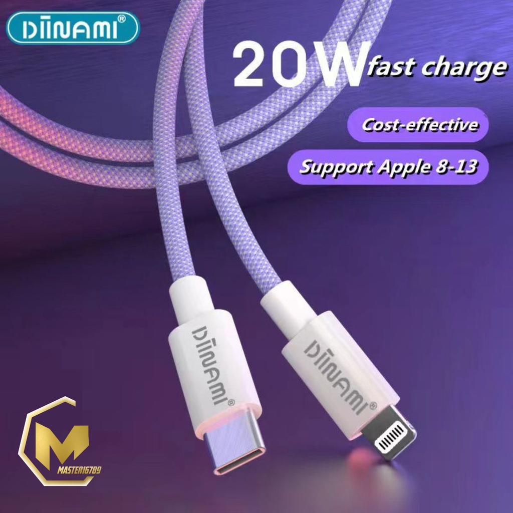 DIINAMI DM-014 Kabel cable casan Cashan TIPE C KE IPHONE 20W DM-014 untuk hp iPhone X XR XS MAX 11 11 PRO 11 PRO MAX 12 MINI 12 PRO 12 PRO MAX 13 MINI 13 PRO MAX 14 14PLUS 14 PRO 14 PRO MAX fast Charging pengisian cepat MA3679