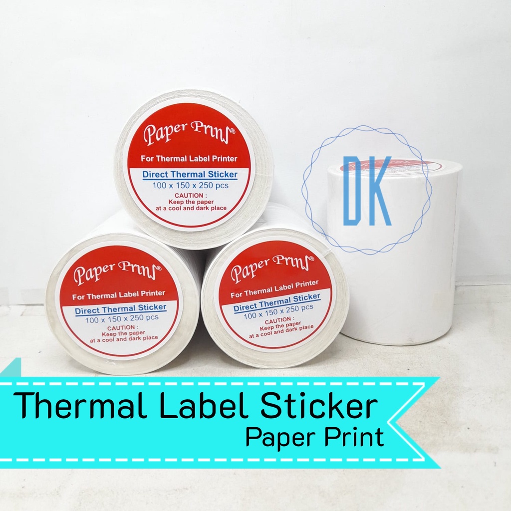 

Paper Print Sticker Thermal Roll 100x150 250Pcs Kertas Print Kasir