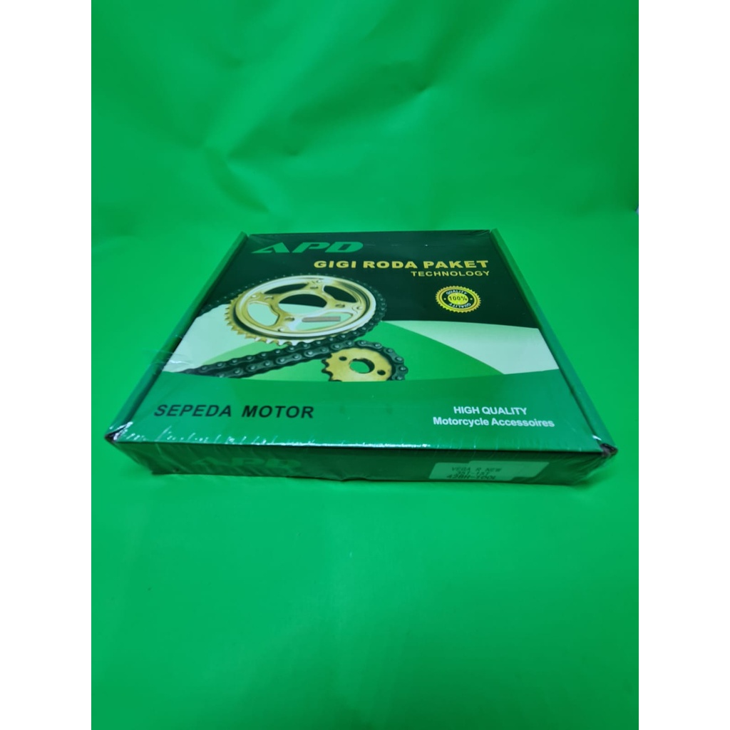 GEAR PAKET + RANTAI APD MOTOR YAMAHA VEGA R NEW 15-35T/428H-100