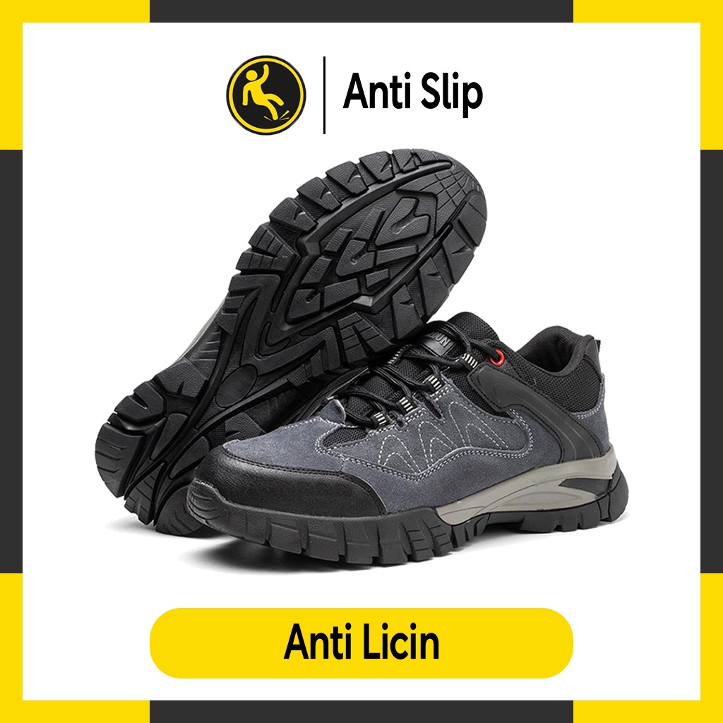 Sepatu Safety Ujung Besi Sepatu Septi Sepatu Sefty Sepatu Safety Shoes Low Cut - SSSLC11