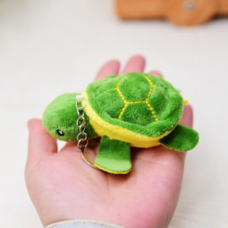 Mary Turtle Plush Keychain Boneka Binatang Keyring Lembut Lucu Mini Kartun Binatang