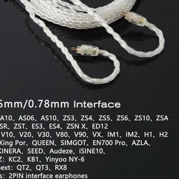 JCALLY JC08S With Mic KABEL UPGRADE for KZ ZSN Pro X KZ DQ6 KZ EDX Pro - Pin B /Dual Pin, No Promo