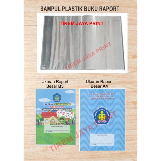 

Sampul Plastik Buku Raport Paud