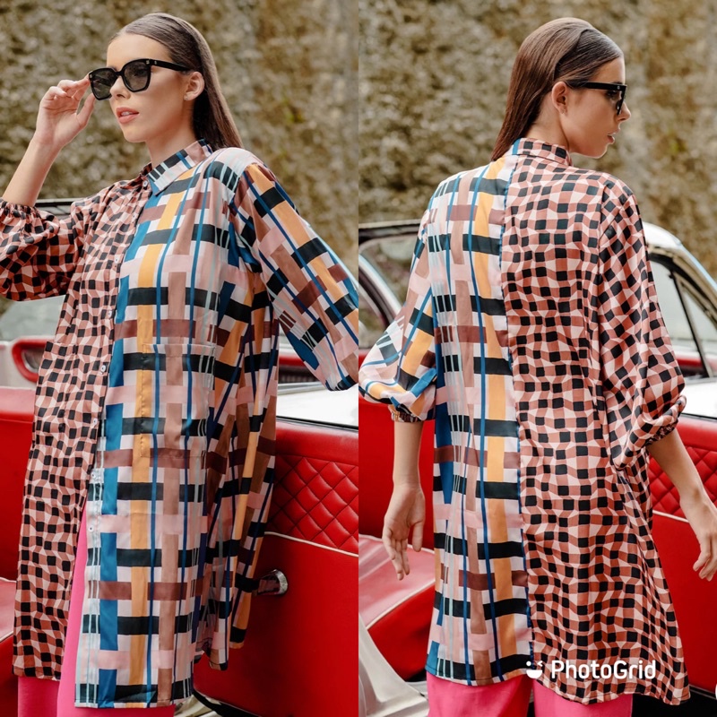 Tropicolors Oversized Shirt - Multicolor Benang jarum benangjarum S M L XL XS XXL buttonscarves nada