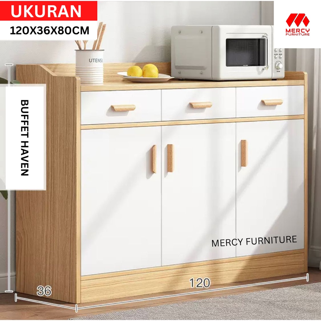 Mercy Furniture Cabinet Rak Dapur Tempat Penyimpanan Rak Serbaguna