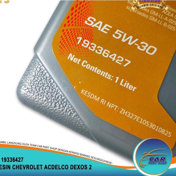 OIL OLI MESIN CHEVROLET ACDELCO AC DELCO DEXOS 2