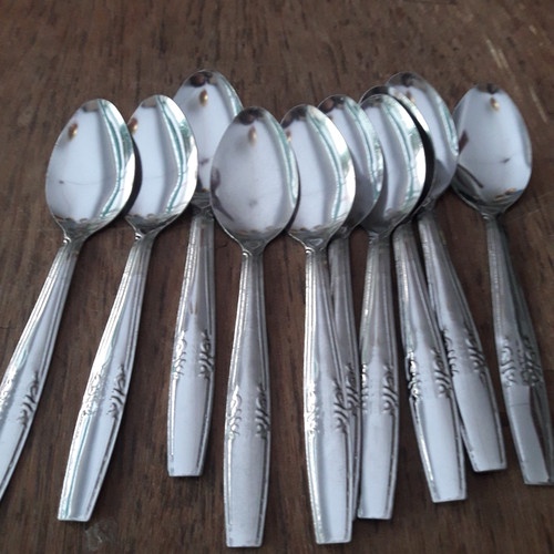 Sendok Teh Kecil Stainless Steel isi 12 pcs - Motif Random